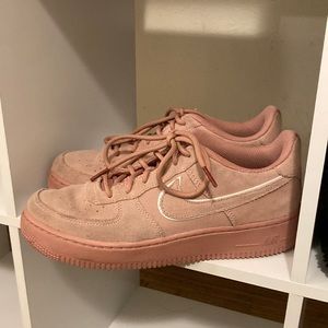 Air force 1s pink suede
